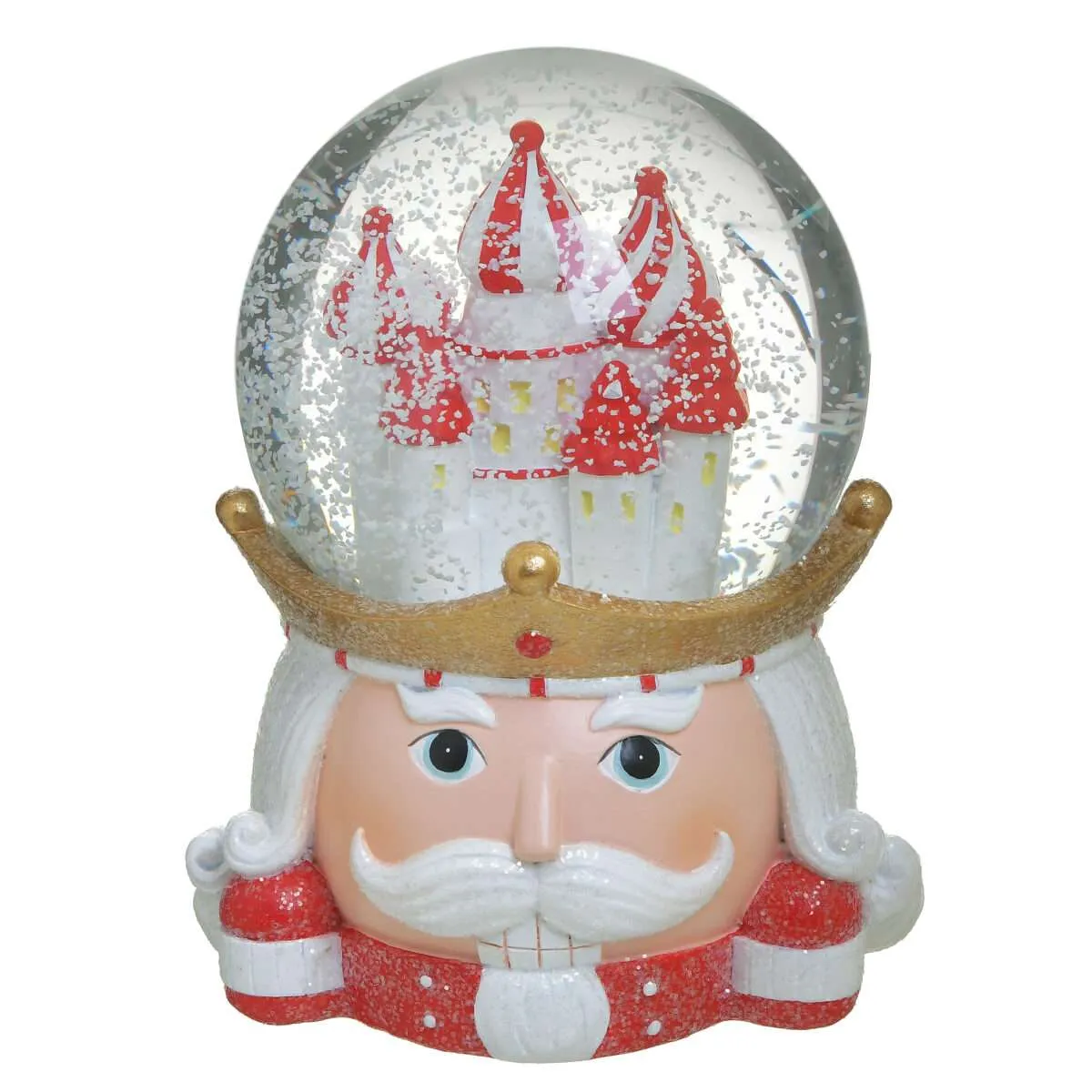 Snöglob Nötknäppare Vit Röd Ø11x15cm