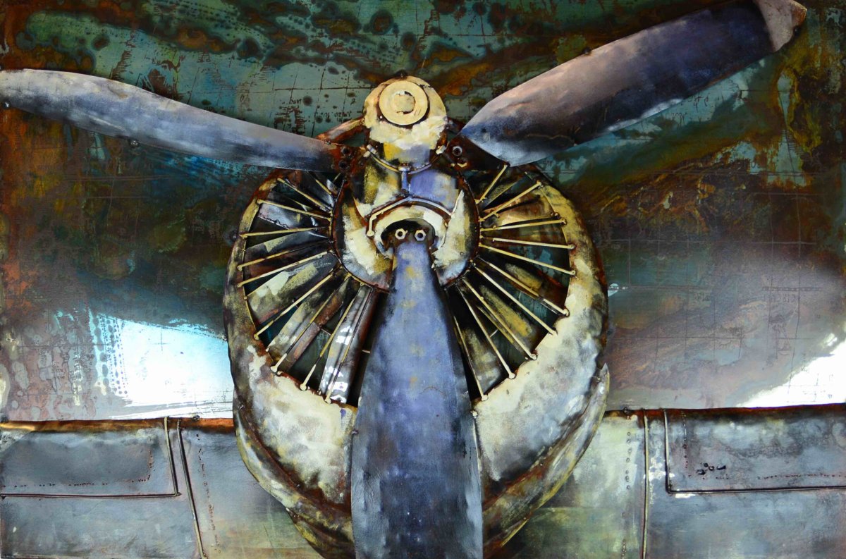 Metalltavla 120×90 cm Flygplanspropeller - Bild 3