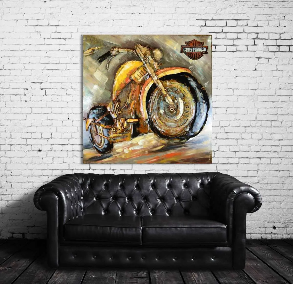 Metalltavla 100X100cm Motorcykel - Bild 4