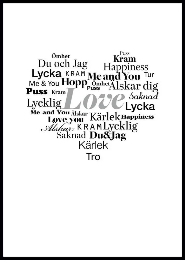 Poster Textposter – Love